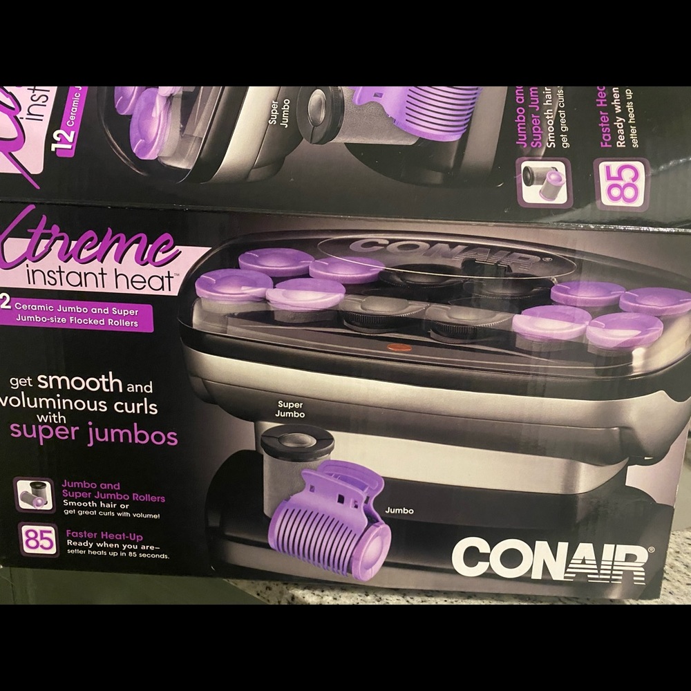 Conair jumbo and super jumbo hot rollers set